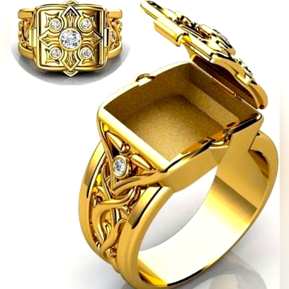 Vaulted ring gold tone